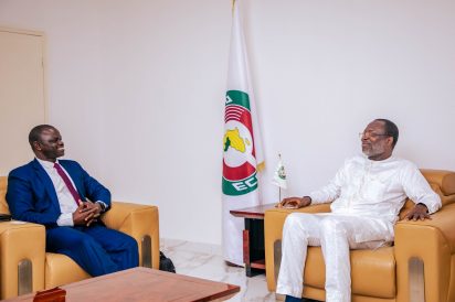 President Touray meets Africarice Director-General, promised support for improved rice production in the region.