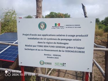 Inauguration of Solar Pumping Systems in the Kédougou region