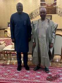 Visit of the President of the ECOWAS Commission, H.E. Dr. Omar Alieu TOURAY, to the Former Vice President of the Federal Republic of Nigeria, H.E. Namadi SAMBO, Ahead of the Forthcoming General Elections in Ghana